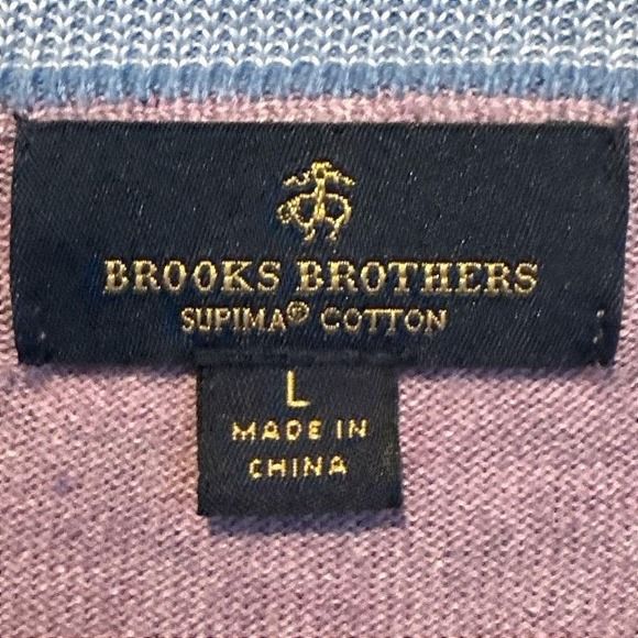 Brooks Brothers Supima Cotton V Neck Sweater Mens Large - Picture 5 of 6